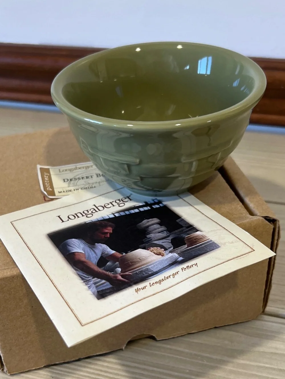 Longaberger Woven Traditions Collection Dessert Bowl - Sm 3811260 Sage